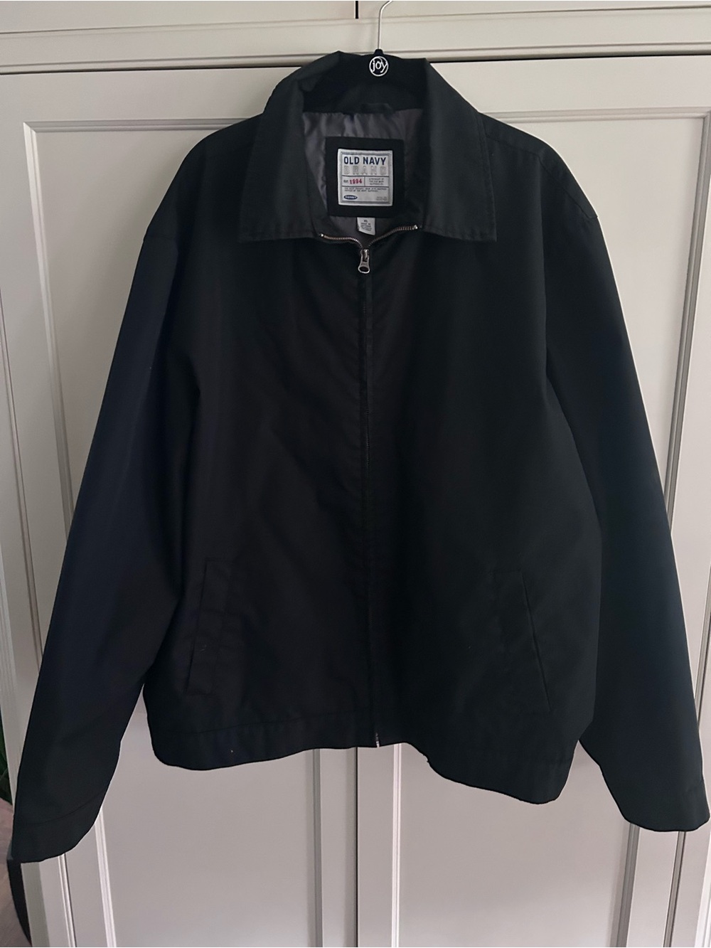 Old Navy Men's Black Lightweight Zip Windbreaker, XL